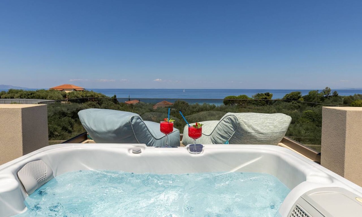 Neromilos Apartment | Ark Luxury Suite with Hot tub and Sea Views