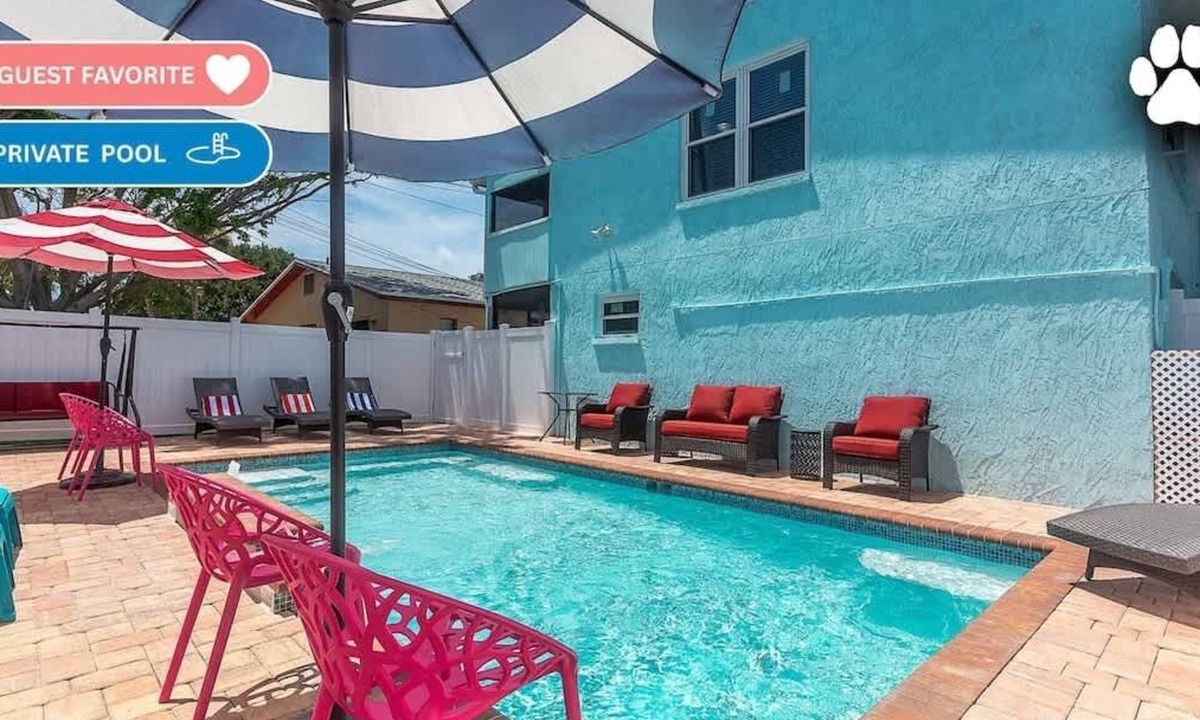 Indian Rocks Beach House | Beach Escape - Private Pool - Walk to the beach!