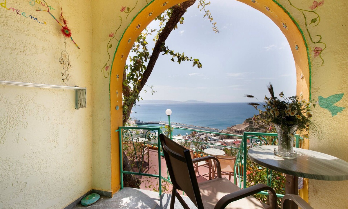 Agia Galini Bed & Breakfast | Bed and Breakfast 'Double Room No 104 Sea View' with Sea View, Wi-Fi and Air Conditioning