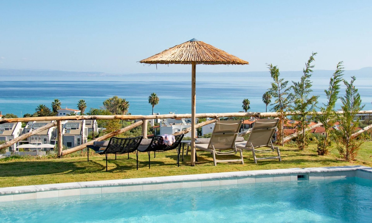 Pallini Villa | Olive Grove Panorama 5 – Sea Views, Pool, WiFi, Aircon