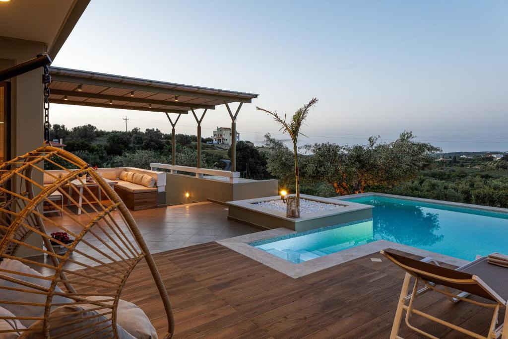 Rethymno Villa | Rizes Villa, Jacuzzi & Pool amid Olive Trees by Rentado