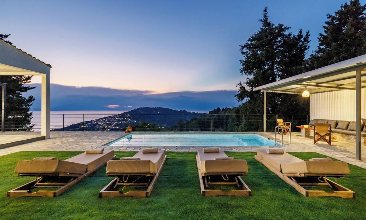 Xanthi Region House | Villa Theofilos-Country pool villa-3 bedrooms-wifi-sunset & sea view