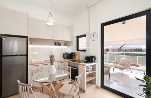 Petralona Apartment | 1BR Cozy Apt Near Metro w/Huge Balcony &City View