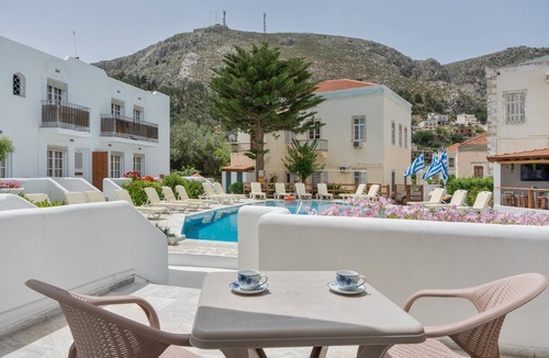 Kalymnos Town Apartment | Apartment 'Double Room No 2' with Mountain View, Wi-Fi and Air Conditioning