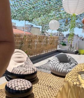 Thessaloniki Bed & Breakfast | Bedroom in a big apartment with a huge terrace Male Only