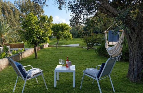 Kalithies Apartment | Bougainvillea Retreat above Faliraki-Stunning views from terraces,private garden