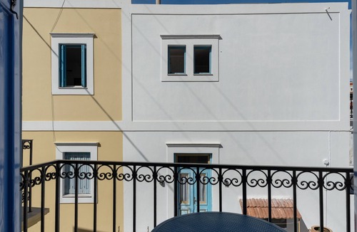 Symi Apartment | Double Room 8 with Private Balcony, Wi-Fi, and Air Conditioning