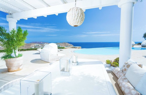 Xilokeratidi Villa | Exclusive Luxury Villa Santa Barbara Kalo Livadi Beach Mykonos Seaview & Private