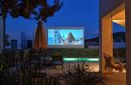 Piso Livadi Villa | Luxury Scarlet beachfront Villa with heated pool, Molos, Paros