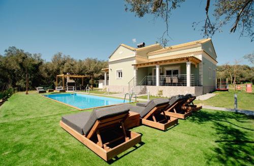 Lefkimmi Villa | Luxury Villa Kokos-Private Pool in a Serene Natural Private Estate