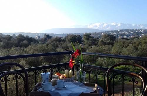 Kalathas House | Manolo's olive farm,apartment with big terrace,seaview