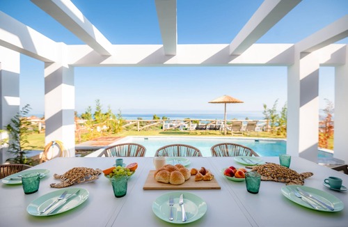 Pallini Villa | Olive Grove Panorama 5 – Sea Views, Pool, WiFi, Aircon