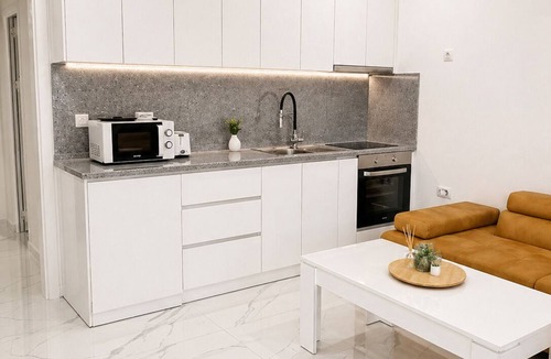 Nea Peramos Apartment | Pami Apartments - Serene 2-bedroom apartment with AC in Nea Peramos