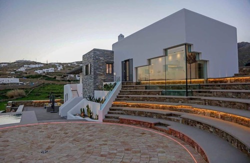 Panormos Villa | Sea View Estate Private Pool, Gym & Hammam