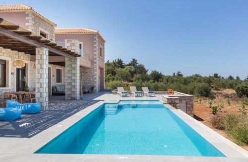 Geropotamos Villa | Sea View Villa Mia Casa with Private Pool, Ping-Pong & BBQ