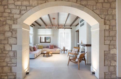 Geropotamos Villa | Sea View Villa Mia Casa with Private Pool, Ping-Pong & BBQ