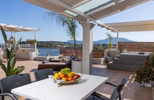 Corfu Town Apartment | Stylish Apartment With Outdoor Jacuzzi & Sea View, Unique Apartment