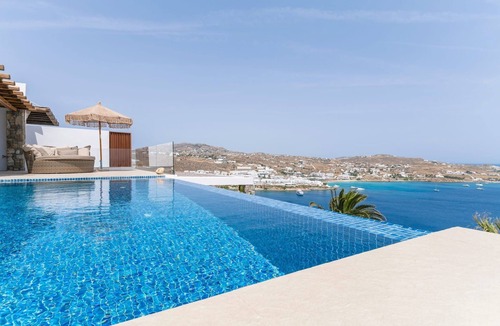 Psarou Villa | Superb Seafront Mykonos Villa | Villa Eros | 4 Bedrooms | Panoramic Sea Views |.