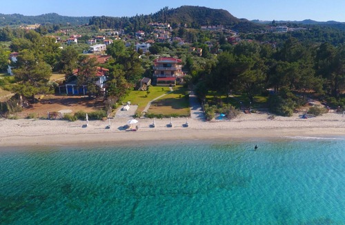 Pefkochori Villa | Villa Argo 1 - Beachfront, Big gardens, Amazing Location and Panoramic Views!