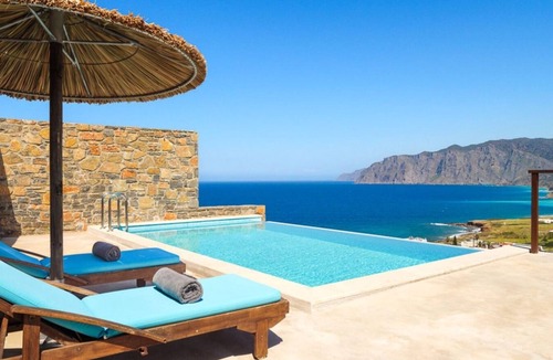 Mochlos Villa | Villa Fegari - Charming Stone House with Private Pool & Sea Views near Mochlos