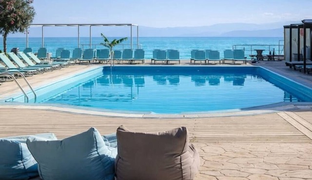 Beachfront Twin Room with Terrace at Agnes Beachfront Hotel