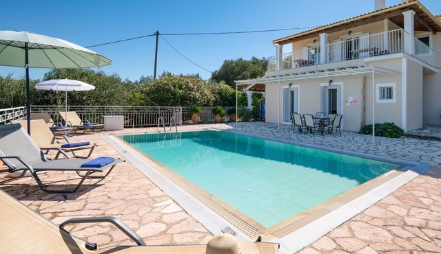 Corfu Holiday Villa with Pool, Sea Views, Family Friendly