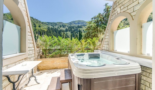 Doliva Anthi Apartment with Private Hot Tub, Mountain View, Wi-Fi, and Air Conditioning