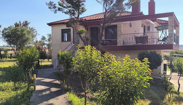 Leontsini Country Villa in Epanomi with garden