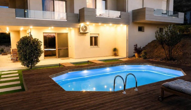 Olive & Raki Luxury Pool Villa, Crete Garden Oasis