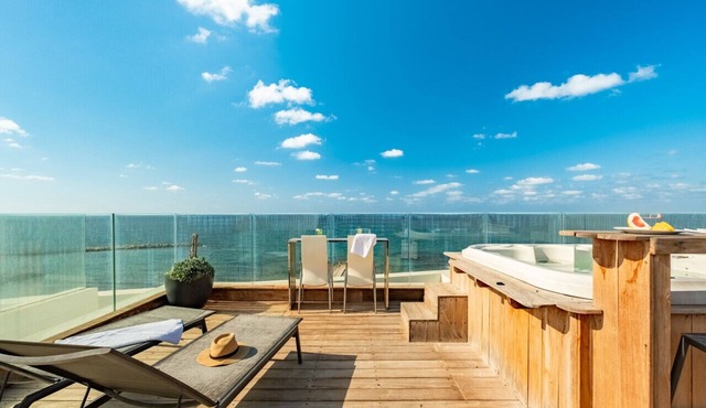 Rooftop Jacuzzi Seafront Penthouse by Sea N' Rent in Haifa