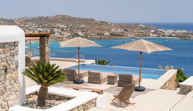 Superb Seafront Mykonos Villa | Villa Eros | 4 Bedrooms | Panoramic Sea Views |.