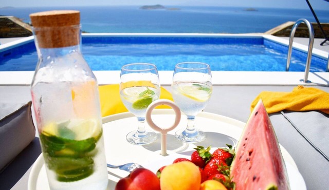 Villa Ariadne, Divine Sea Views, Private Pool, Furnished Terrace, Andros