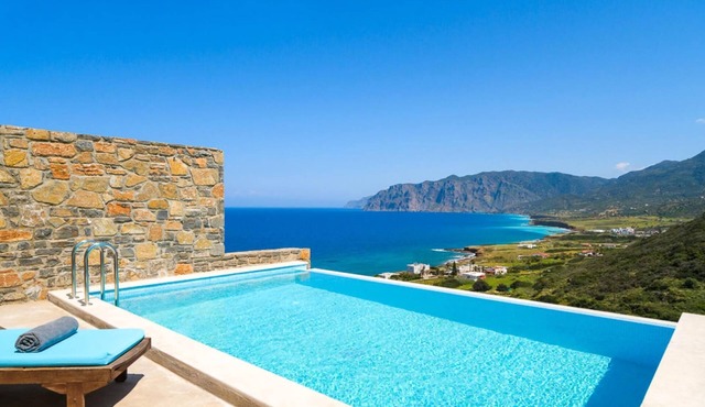 Villa Fegari - Charming Stone House with Private Pool & Sea Views near Mochlos