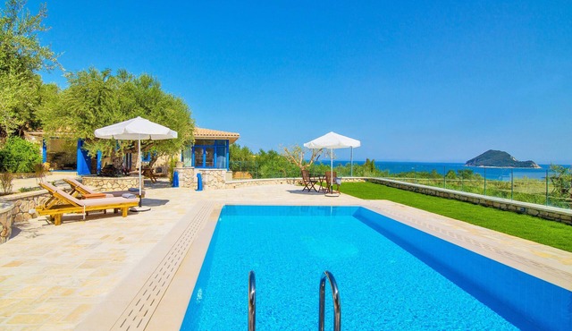 Villa Vakis with breathtakig panoramic sea view.