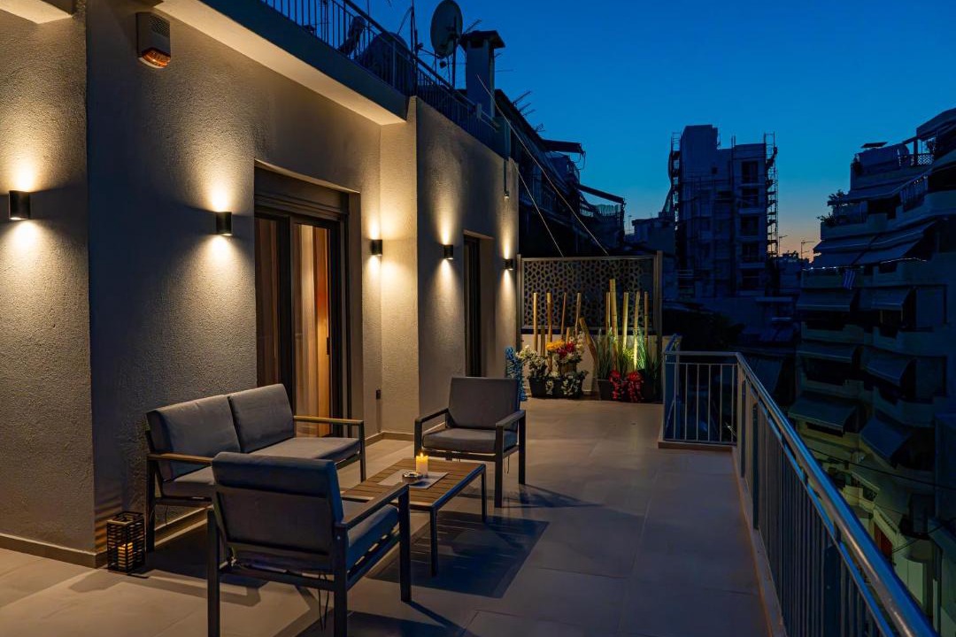 Pasalimani Apartment | Modern 2BR Apartment with Huge Private Terrace near Zea Marina ,Piraeus