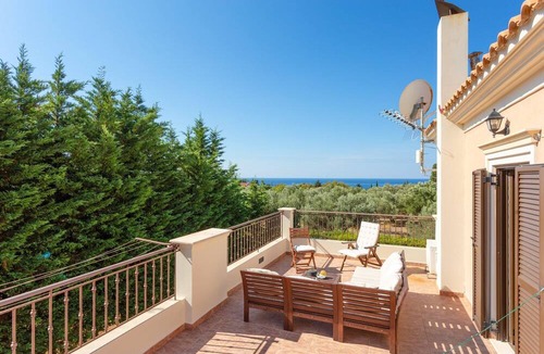 Sarlata Villa | Villa Eufrosini Large Private Pool Walk to Beach Sea Views A C Wifi Car Not Required - 2301