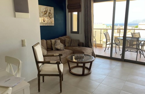 Makry Gialos Apartment | Elegant, Modern With Shared Swimming Pools