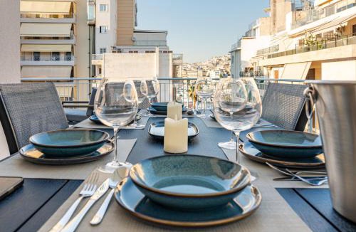 Pasalimani Apartment | Modern 2BR Apartment with Huge Private Terrace near Zea Marina ,Piraeus