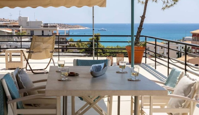 2BD Luxury Sea View Penthouse in Astir Beach