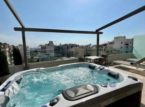 The Riviera Loft #Athens#Jacuzzi#Seaviews#Rooftop#Unoblu